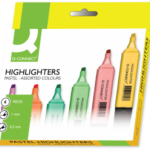 MARCADORES Q-CONNECT KF17963 FLUORESCENTE PASTEL BOLSA C/6 CORES 152533