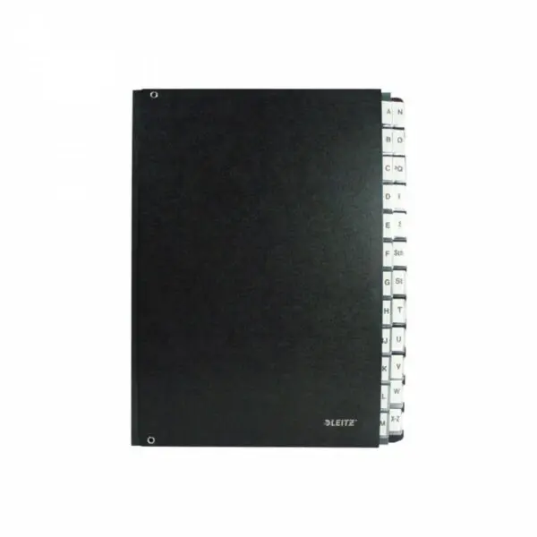 PASTAS ASSINATURAS LEITZ 5824 - C/24 DIVISOES A/Z PRETO