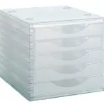 ARMARIO C/5 GAVETAS ARCHIVO 75226 CRISTAL TRANSPARENTE