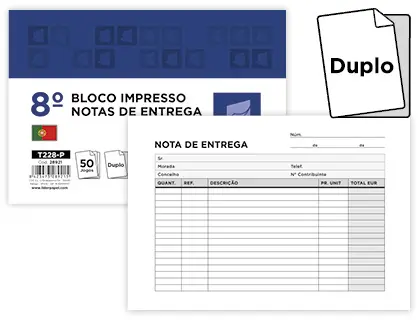 BLOCOS NOTA DE ENTREGA 105X150 ORIGINAL+COPIA 50 JOGOS 28921 - 228-P Pack c/10
