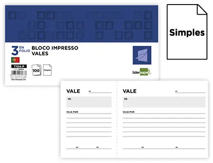 BLOCOS VALE DE CAIXA REF.104 205X102mm 28933 - PACK C/10