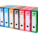 PASTAS ARQ. AZ83 FILING SYSTEM A4 LOMB.80 C/CAIXA - PACK C/8 CORES SORT.79722