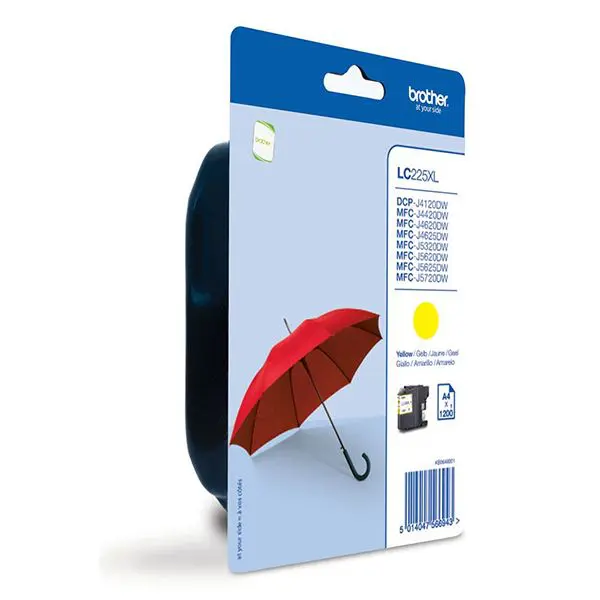 TINTEIROS BROTHER LC225XLY - AMARELO ALTA CAP.1200pg