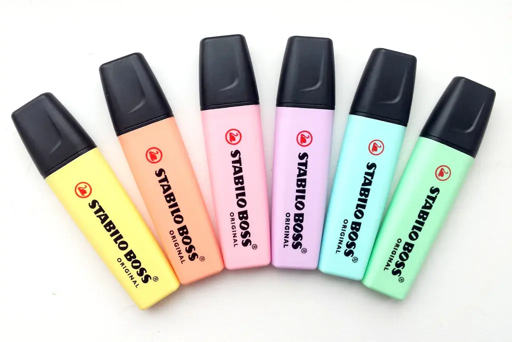 Marcadores Stabilo Boss Original Ref 70 Fluorescente Pastel - Caixa c/10