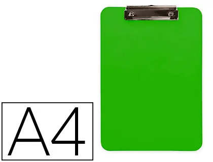 PRANCHETA PLASTICO PORTA NOTAS A4 KF11246 VERDE 2,5mm 155963