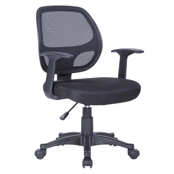 CADEIRAS ESCRITORIO ENCOSTO MEDIO KF19013 PRETO 156267