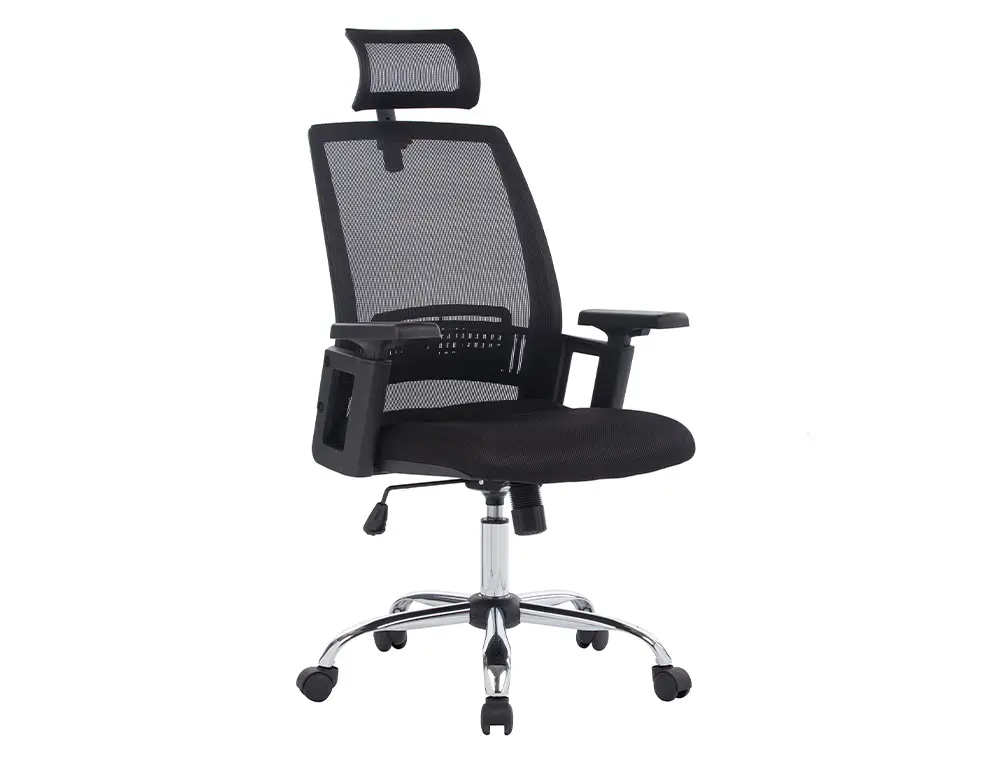 CADEIRAS ESCRITORIO ERGONOMICA ENCOSTO ALTO KF19024 PRETO 156278