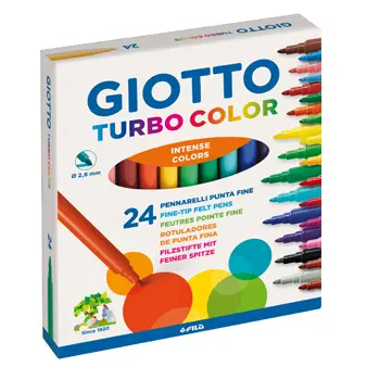 MARCADORES FELTRO GIOTTO TURBO COLOR 417000 - CRT C/24 UNI SORT.