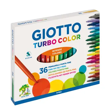 MARCADORES FELTRO GIOTTO TURBO COLOR 418000 - CRT C/36 UNI SORT.
