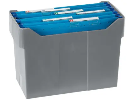 CAIXA ARQUIVO P/BOLSAS SUSPENSAS A4 - 365X260X170 PLAST.CAP. 20 BOLSAS