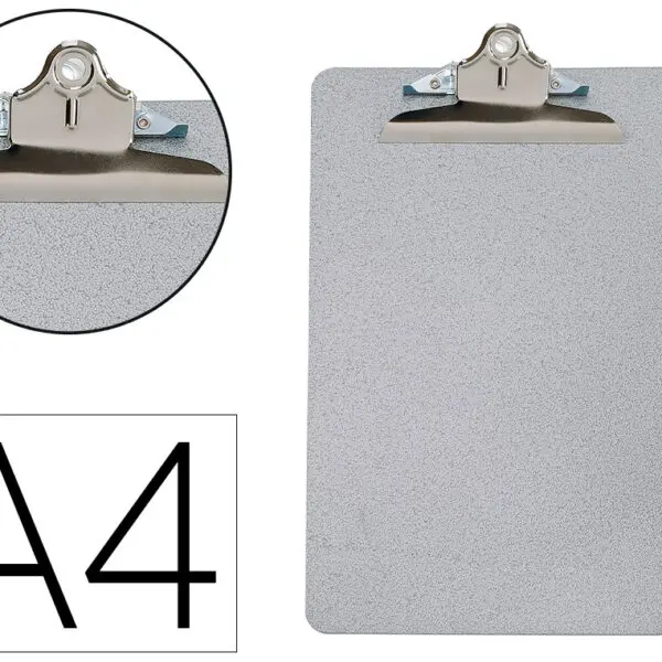 PRANCHETA METALICA PORTA NOTAS A4 KF05595 CINZA 2mm 155770