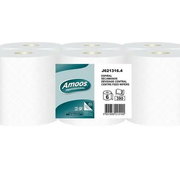 ROLOS PAPEL SECA MAOS AMOOS J621316 FOLHA DUPLA 19cm x 130M EMB.C/6 - 78532