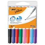 MARCADORES BIC VELLEDA QUADRO BRANCO PONTA MEDIA REDONDA PACK C/8 CORES SORTIDAS 155082