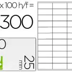 ETIQUETAS Q-CONNECT INKJET/LASER KF10640 - A4 CX100FL 70x25  /33