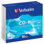 CD GRAVAVEL VERBATIM 43415 - 700MB 80MIN 52x CAIXA SLIM 155620 PACK10