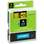 FITAS GRAVAR DYMO 9mm X 7m D1 S0720730 FITA AMARELA - LETRA PRETA