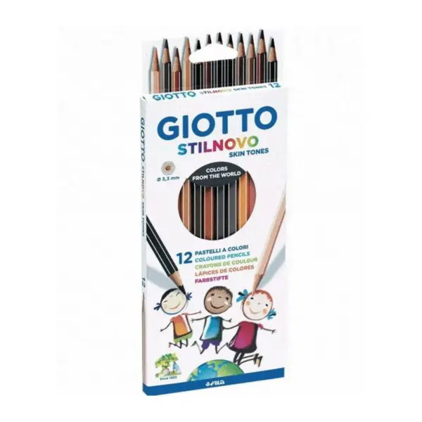 LAPIS COR GIOTTO STILNOVO SKIN TONES 257400 - 18cm 153560 CX C/12 CORES