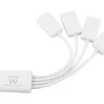 HUB USB EWENT EW1110 BRANCO 2.0  4 PORTAS FLEXIVEL - 160616