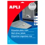 ETIQUETAS APLI 10071 - 210X297 PRATA MATE LASER E FOTOC.CX C/20 - 71926