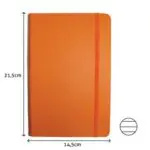 BLOCOS A5 SMARTDESIGN 14,5X21 C/ELASTICO 116FL - LARANJA