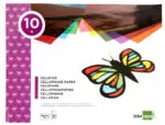 CADERNOS PAPEL CELOFANE 315x240 A4+ C/10 CORES 32613 TM04