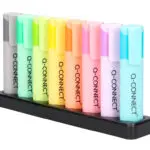 MARCADORES Q-CONNECT FLUORESCENTE PASTEL KF17806 COM BASE SECRETARIA 8 CORES - 162662