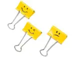 MOLAS PAPEIS METALICA RAPESCO 1351 19mm EMOJIS AMARELO CAIXA C/20 - 154314