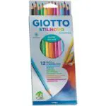 LAPIS COR GIOTTO STILNOVO ACQUARELL 255700 - 18cm CX CARTAO C/12 CORES