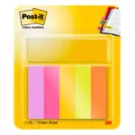 BLOCOS POST IT TIRAS ADERENTES 670-5-TFEN 15x50mm 5 CORES X 50FL 166181