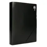 PASTAS PL. A4 C/ABAS ELASTICO LOMB.2,5CM PRETO OPACO 10908 SS47