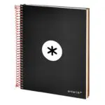CADERNO ESPIRAL CAPA RIJA ANTARTIK A5 - 120FL 100GR PRETO LISO 74641 KD60