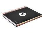 CADERNO ESPIRAL CAPA RIJA ANTARTIK A5 - 120FL 100GR PRETO QUADRICULADO 74601 KD40
