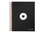 CADERNO ESPIRAL CAPA RIJA ANTARTIK A5 - 120FL 100GR PRETO PAUTADO 74561 KD20
