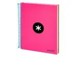 CADERNO ESPIRAL CAPA RIJA ANTARTIK A5 - 120FL 100GR ROSA PAUTADO 74556 KD15