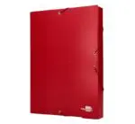 PASTAS CARTAO Fº 250X350 ABAS E ELAST.FORRADA PVC LOMB.5cm VERMELHO 25285 PY54