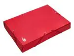 PASTAS CARTAO Fº 250X350 ABAS E ELAST.FORRADA PVC LOMB.7cm VERMELHO 25290 PY74 - Image 2