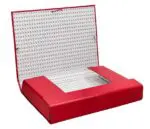 PASTAS CARTAO Fº 250X350 ABAS E ELAST.FORRADA PVC LOMB.7cm VERMELHO 25290 PY74 - Image 3