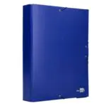PASTAS CARTAO Fº 250X350 ABAS E ELAST.FORRADA PVC LOMB.7cm AZUL 25291 PY71