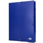 PASTAS CARTAO Fº 250X350 ABAS E ELAST.FORRADA PVC LOMB.5cm AZUL 25286 PY51