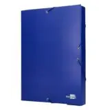 PASTAS CARTAO Fº 250X350 ABAS E ELAST.FORRADA PVC LOMB.5cm AZUL 25286 PY51