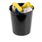 CESTOS PLASTICO PAPEIS KF19034 PRETO OPACO 13L - 156300