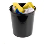 CESTOS PLASTICO PAPEIS KF19034 PRETO OPACO 13L - 156300