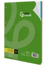 RECARGAS DOSSIERS C/FUROS 100GR 100FL A4 BANDA DE COR PAUTADO RE06 - 72247