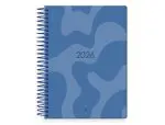 AGENDA SYROS A5 CAPA DURA C/ESPIRAL METAL 150X210 DIARIA COR AZUL 173189 - 2026