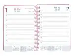 AGENDA SYROS A5 CAPA DURA C/ESPIRAL METAL 150X210 DIARIA COR ROSA 173192 - 2026 - Image 2