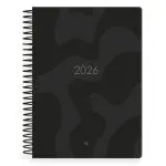 AGENDA SYROS A5 CAPA DURA C/ESPIRAL METAL 150X210 DIARIA COR CINZA ESCURO 173194 - 2026