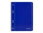 CADERNOS ESPIRAL LIDER A5 - 80FL CAPA AZUL 29115 BJ05 LISO
