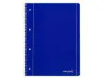 CADERNOS ESPIRAL LIDER A4 - 80FL CAPA AZUL 29110 BE03 QUADRICULADO