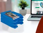 TABULEIROS PLASTICO Q-CONNECT KF04197 AZUL TRANSPARENTE 36184 - Image 2