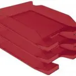 TABULEIROS PLASTICO Q-CONNECT KF04196 VERMELHO TRANSPARENTE 36183